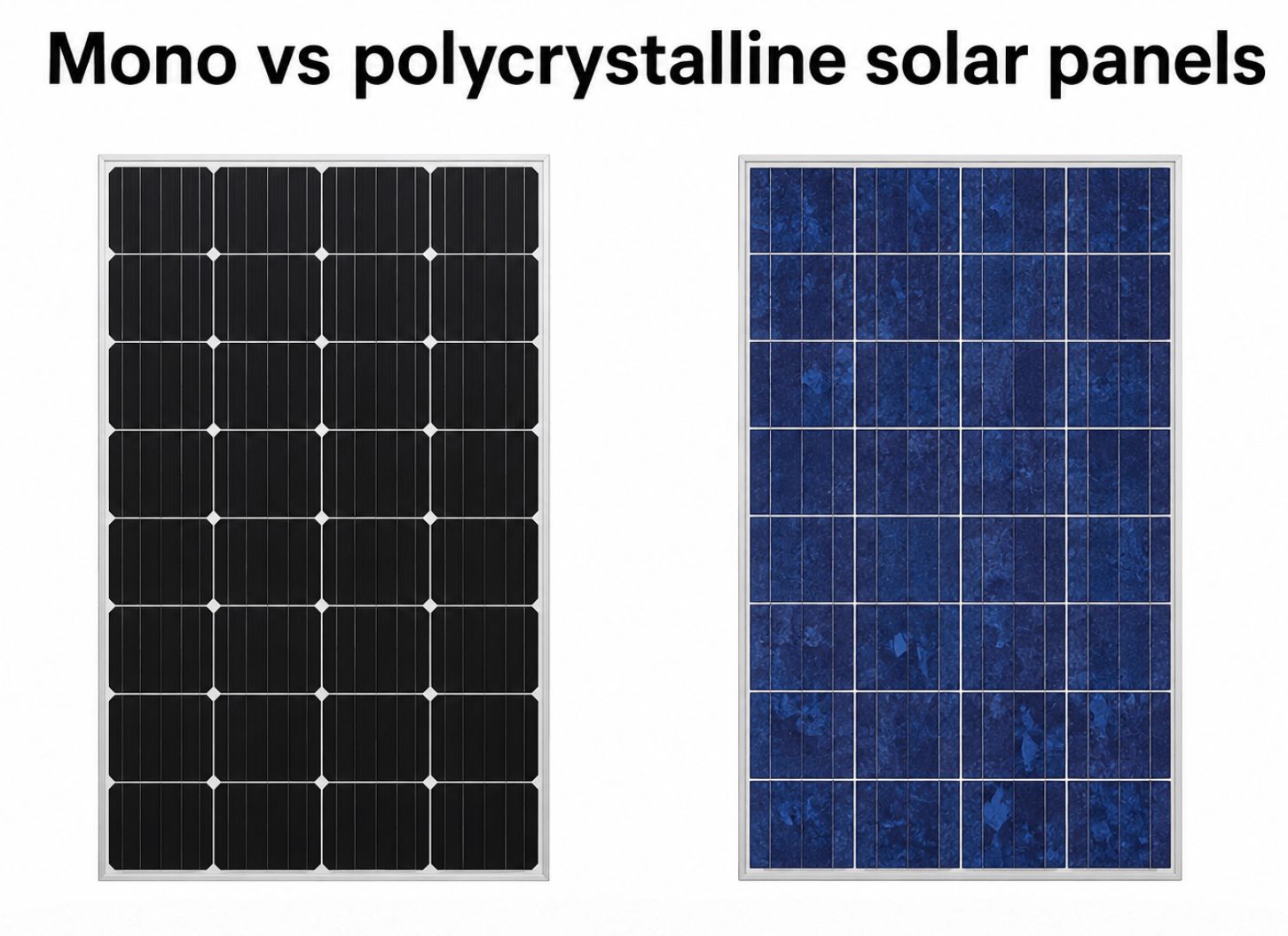 Mono vs polycrystalline solar panels
