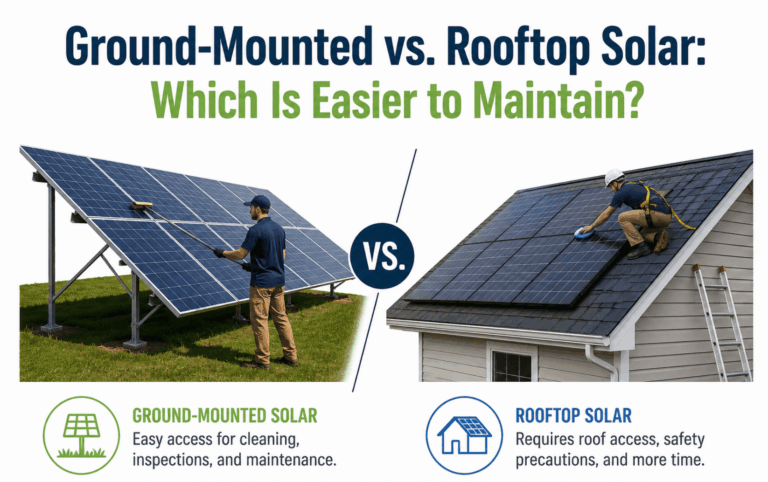 Ground-Mounted vs. Rooftop Solar: Which Is Easier to Maintain?