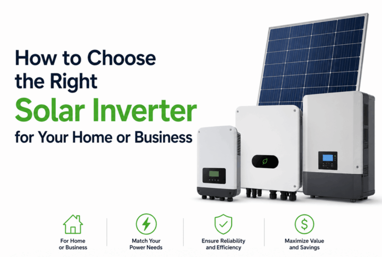 How to Choose the Right Solar Inverter for Your Home or Business