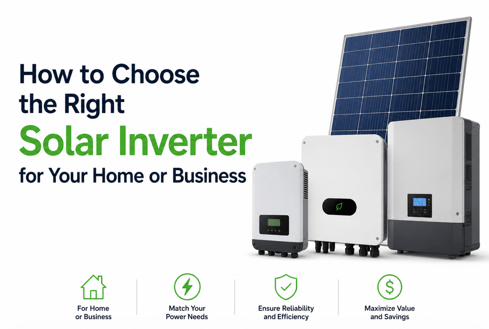 How to Choose the Right Solar Inverter for Your Home or Business